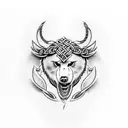 viking greek wind rose bear eagle courage symbol ivy tattoo design idea