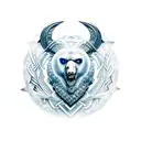 viking greek wind rose bear eagle courage symbol ivy tattoo design idea