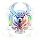 viking greek wind rose bear eagle courage symbol ivy tattoo design idea