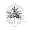 Palm Tree with triangle tattoo design idea