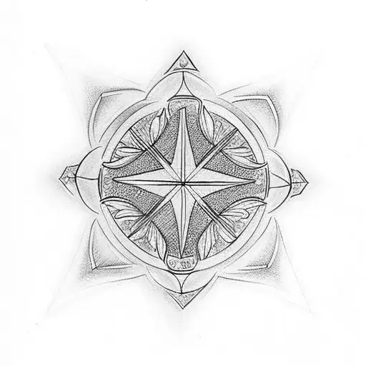 maltese cross tattoo design idea