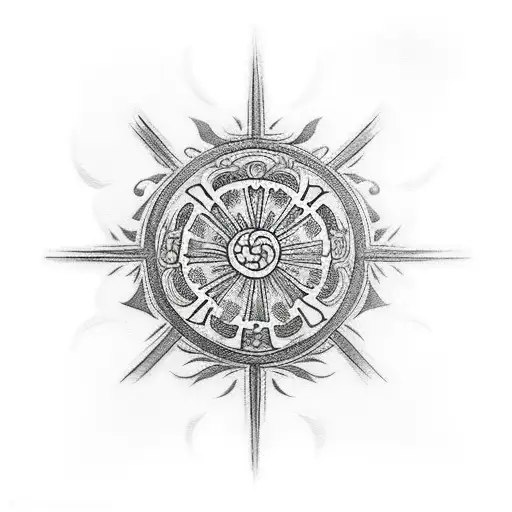 maltese cross tattoo design idea
