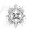 maltese cross tattoo design idea