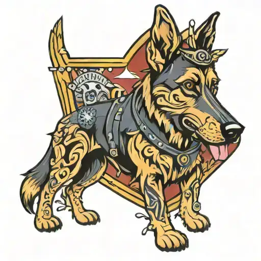 Police K-9 tattoo design idea