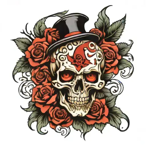 Scary metal art tattoo design idea