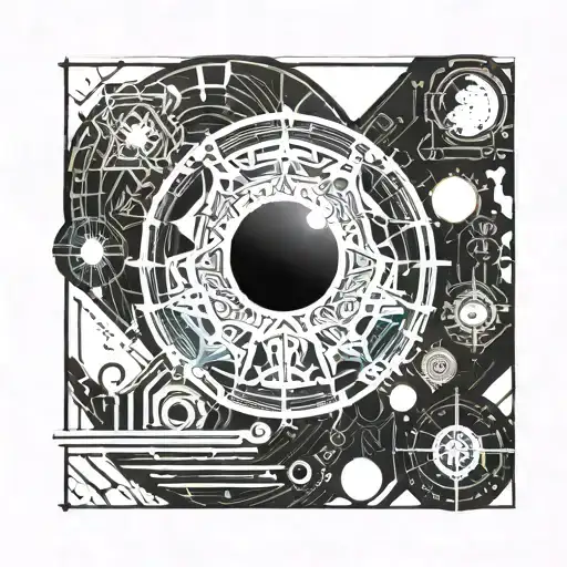 Moon sun tattoo design idea