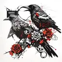 Concept: Realistic birds, such as crows or sparrows, entangled in barbed wire. Details: Red accents can highlight wounds tattoo design idea