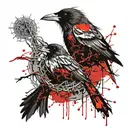 Concept: Realistic birds, such as crows or sparrows, entangled in barbed wire. Details: Red accents can highlight wounds tattoo design idea