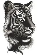 tiger head tattoo design idea