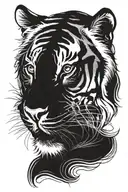 tiger head tattoo design idea