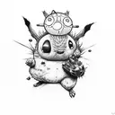 stitch groot batman spiderman picachu evee tattoo design idea