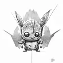 stitch groot batman spiderman picachu evee tattoo design idea