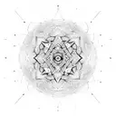 geometrical mandala tattoo design idea