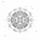 geometrical mandala tattoo design idea