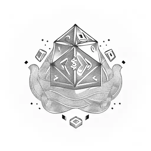 dice cards money tattoo design idea