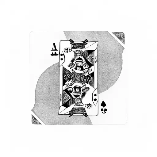 joker playing card tattoo design idea