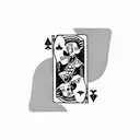 joker playing card detailed tattoo design idea