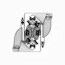 joker playing card detailed tattoo design idea