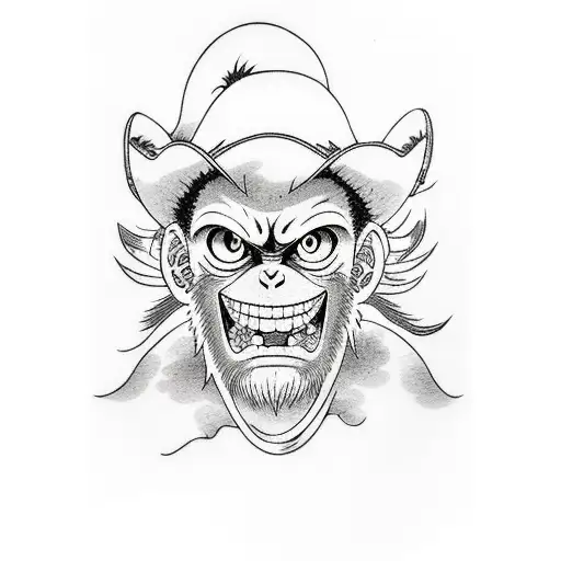 Monkey d Luffy tattoo design idea