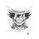 Monkey d Luffy tattoo design idea