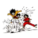 Luffy fighting kaido tattoo design idea