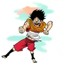 Luffy fighting kaido tattoo design idea