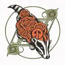 narcotics anonymous logo intertwined a badger tattoo design idea