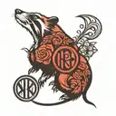 narcotics anonymous logo intertwined a badger tattoo design idea