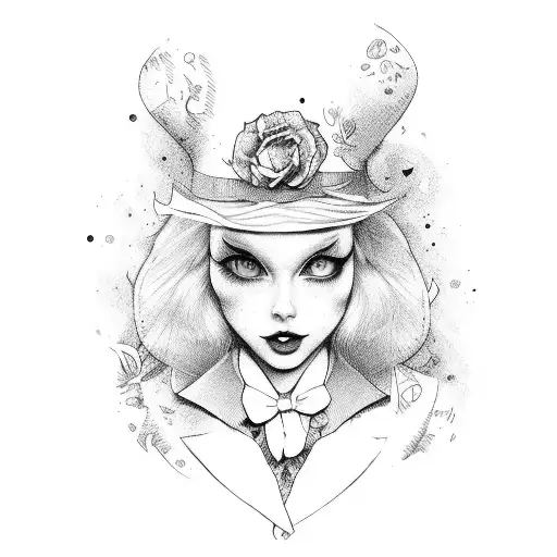 Alice in Wonderland  tattoo design idea