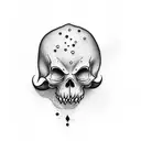 a sad little ghost tattoo design idea