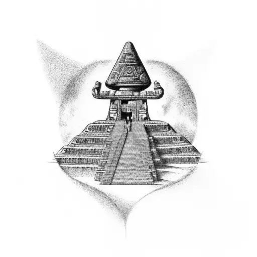 guatemala, piramids, tecun uman, mayan simbols and colors  tattoo design idea