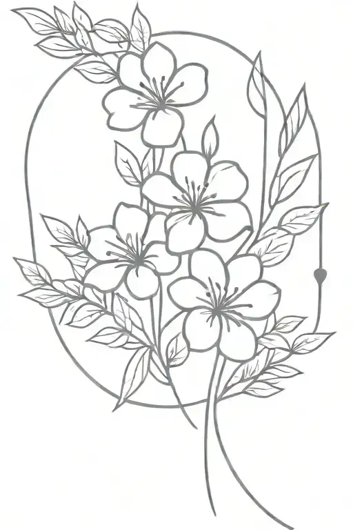 NEDA sign with flowers tattoo design idea