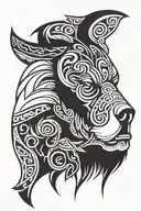norse bear head tattoo design idea