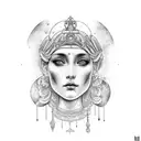 goddess Libra  tattoo design idea
