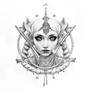 goddess Libra  tattoo design idea