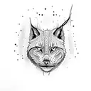 lynx tattoo design idea