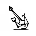 Anchor Popeye style tattoo design idea