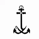Anchor Popeye style tattoo design idea