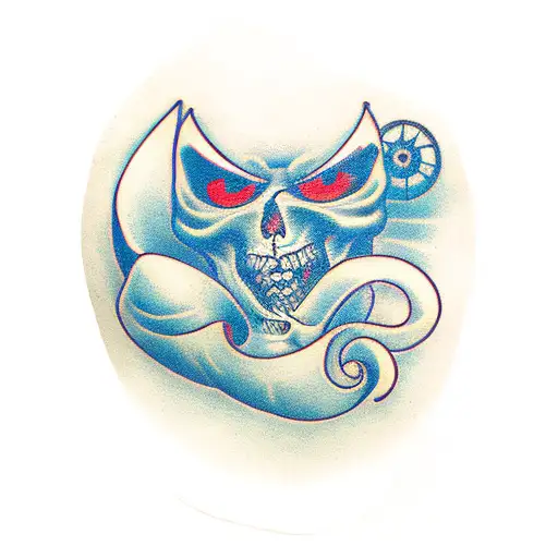 question mark on a door tattoo design idea