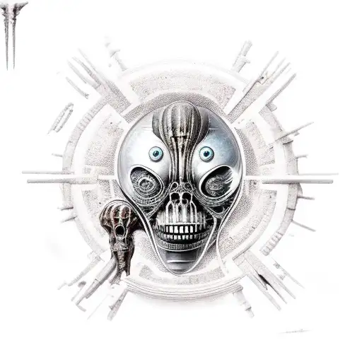 hr giger bioorganic tattoo design idea