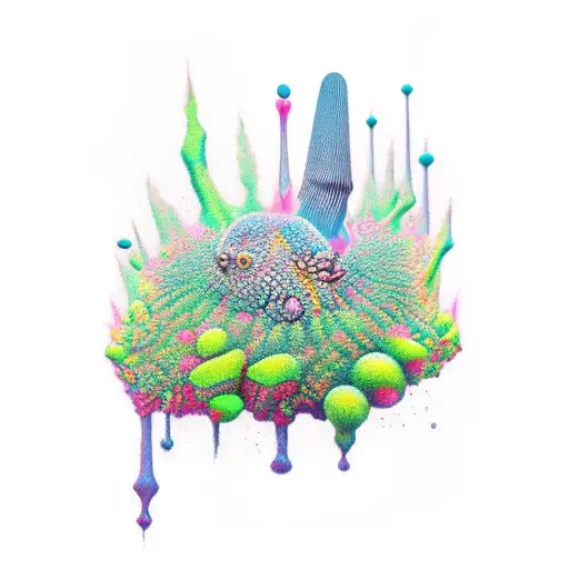 bioorganic spikes sleeve tattoo design idea