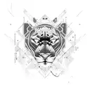 panther mixed with electronics and scubadiving spirit tattoo design idea