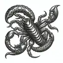 Dutch Greek Scorpion  tattoo design idea