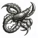 Dutch Greek Scorpion  tattoo design idea