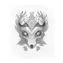 yupik pattern fireweed  tattoo design idea