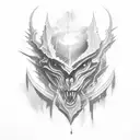 Dark clouds tattoo design idea