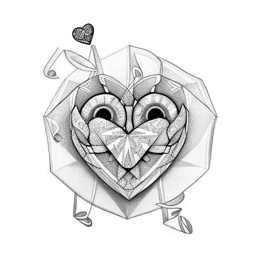 corazon con notas musicales  tattoo design idea