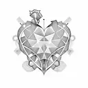 corazon con notas musicales  tattoo design idea