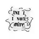 the words "I'm not yours, I'm mine". The word "yours" is is tied in rope. The word "mine" has rope cut rope below it  tattoo design idea