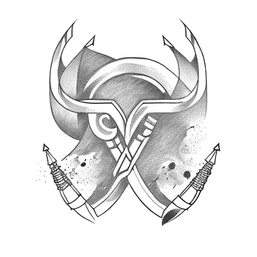arrow Viking half sleeve tattoo design idea
